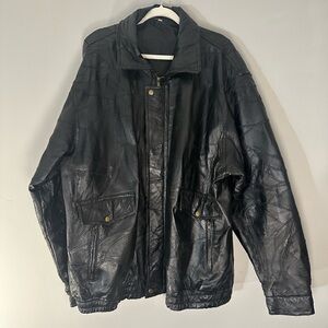 Vintage patchwork Leather Jacker